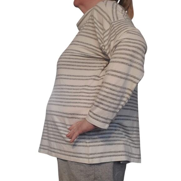 New Market and Spruce Stitch Fix Size 2X Striped Cowl Neck Knit Top Soft Stretch - Picture 2 of 8